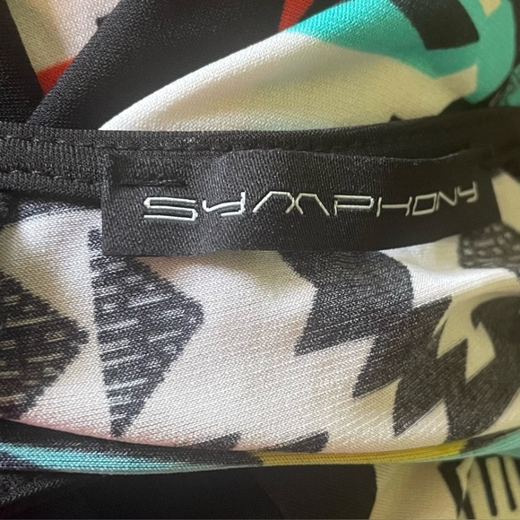 Vibrant Colorful Aztec Print Bodycon Mini Dress Lightweight Multi Season - Picture 3 of 6